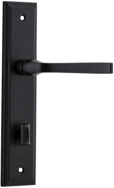 Annecy Lever - Stepped Backplate - Ella Grace - Iver - Matt Black - Door Levers