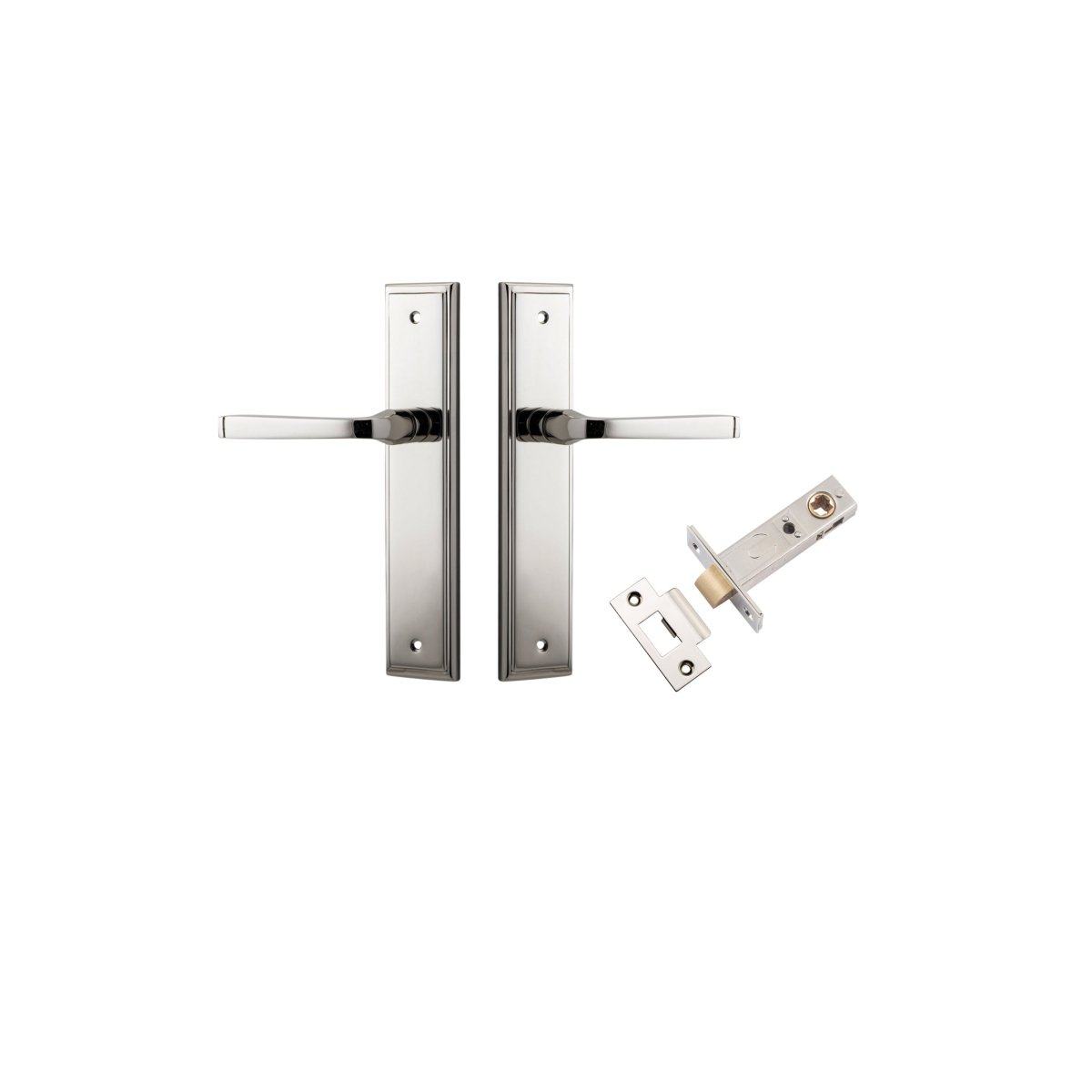 Annecy Lever - Stepped Backplate - Ella Grace - Iver - Polished Nickel - Door Levers