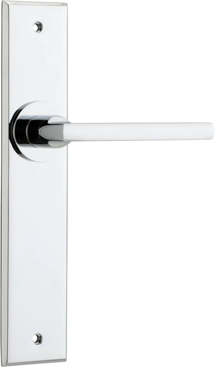 Baltimore Lever - Chamfered Backplate - Ella Grace - Iver - Polished Chrome - Door Levers