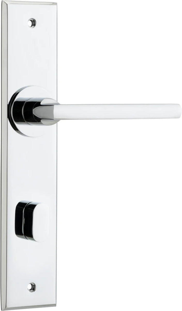 Baltimore Lever - Chamfered Backplate - Ella Grace - Iver - Polished Chrome - Door Levers