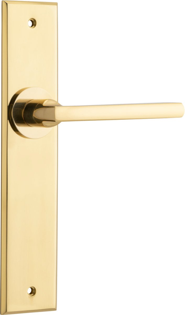 Baltimore Lever - Chamfered Backplate - Ella Grace - Iver - Polished Brass - Door Levers