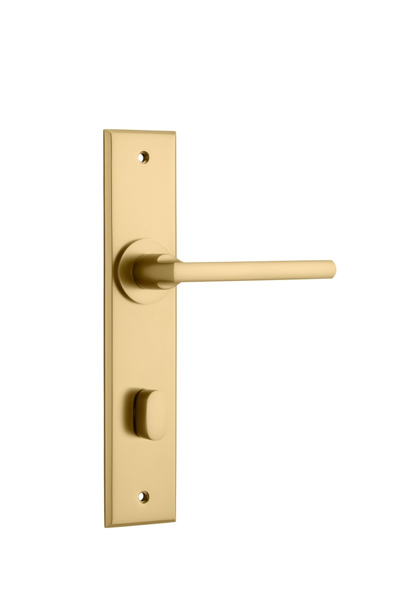 Baltimore Lever - Chamfered Backplate - Ella Grace - Iver - Brushed Brass - Door Levers