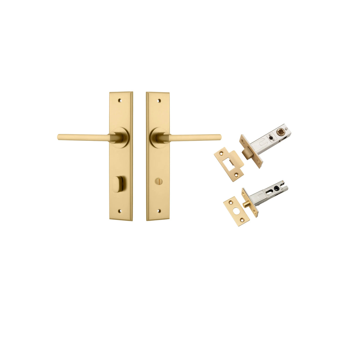 Baltimore Lever - Chamfered Backplate - Ella Grace - Iver - Brushed Brass - Door Levers