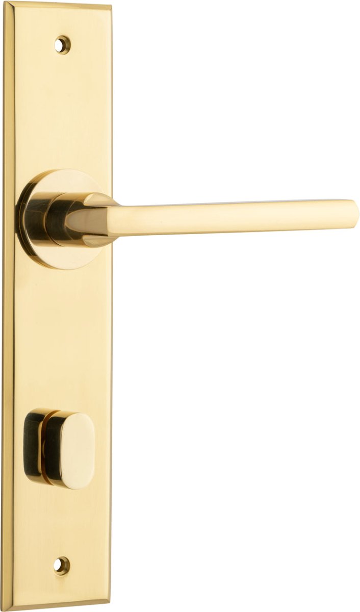 Baltimore Lever - Chamfered Backplate - Ella Grace - Iver - Polished Brass - Door Levers