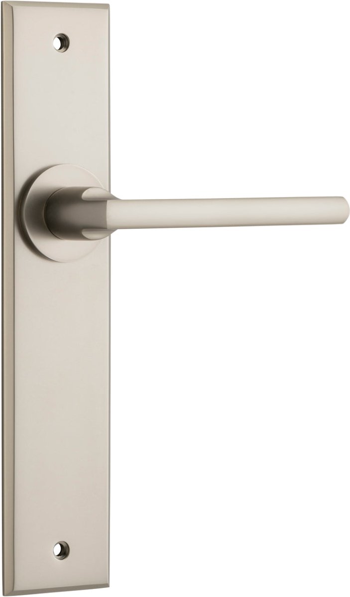 Baltimore Lever - Chamfered Backplate - Ella Grace - Iver - Satin Nickel - Door Levers