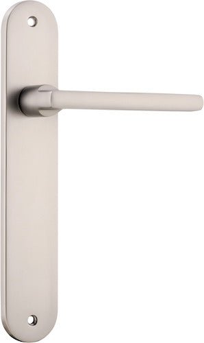 Baltimore Lever - Oval Backplate - Ella Grace - Iver - Satin Nickel - Door Levers