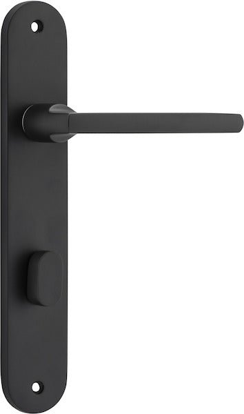 Baltimore Lever - Oval Backplate - Ella Grace - Iver - Matt Black - Door Levers