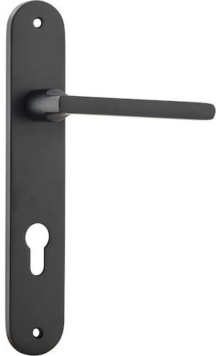 Baltimore Lever - Oval Backplate - Ella Grace - Iver - Matt Black - Door Levers