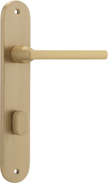 Baltimore Lever - Oval Backplate - Ella Grace - Iver - Brushed Brass - Door Levers