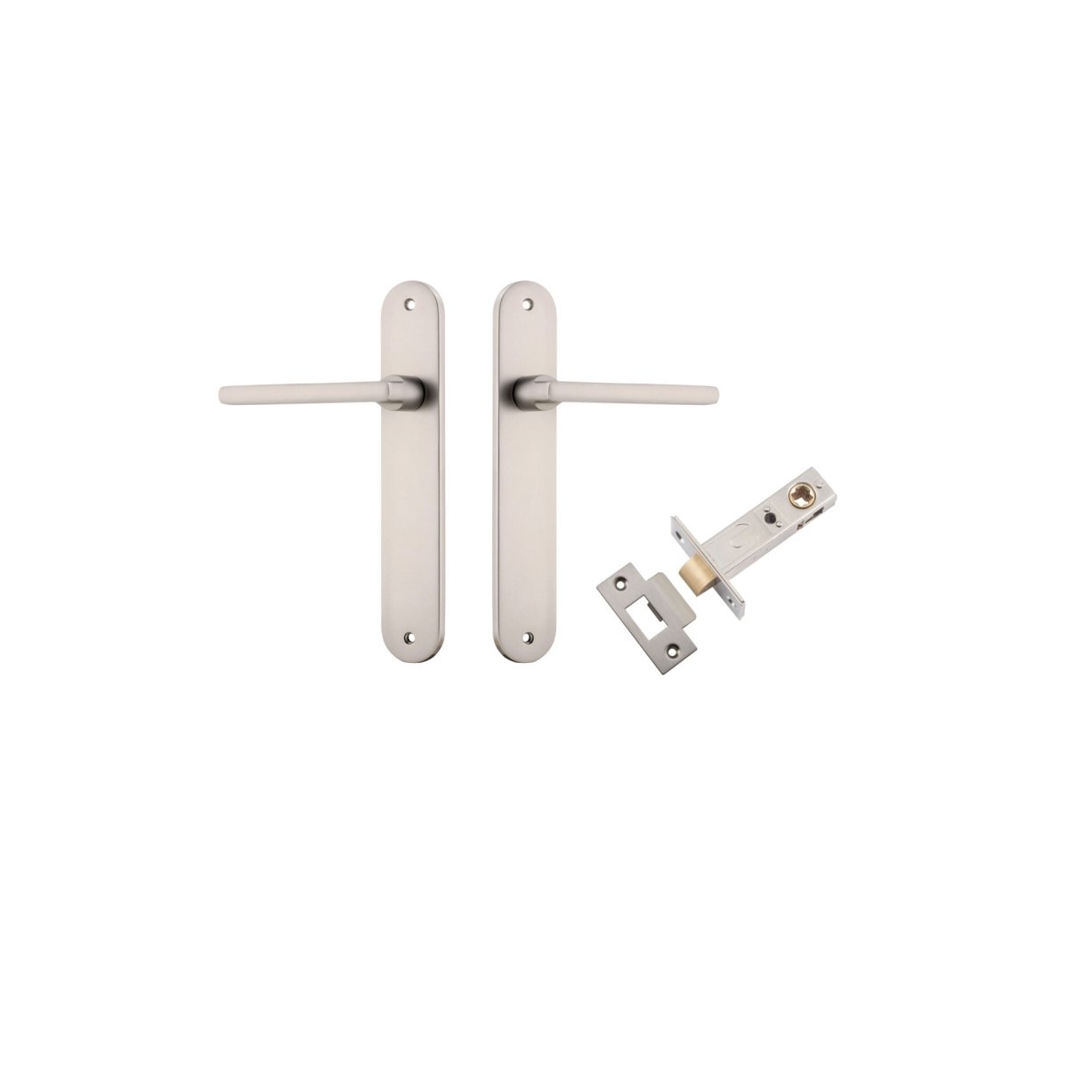 Baltimore Lever - Oval Backplate - Ella Grace - Iver - Satin Nickel - Door Levers