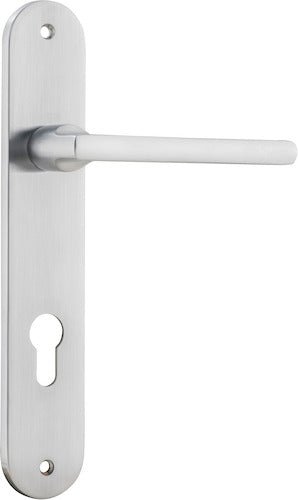 Baltimore Lever - Oval Backplate - Ella Grace - Iver - Brushed Chrome - Door Levers