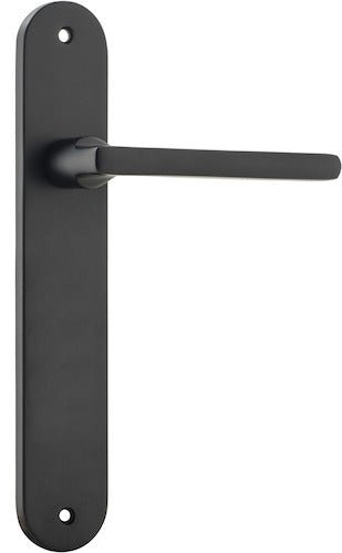 Baltimore Lever - Oval Backplate - Ella Grace - Iver - Matt Black - Door Levers