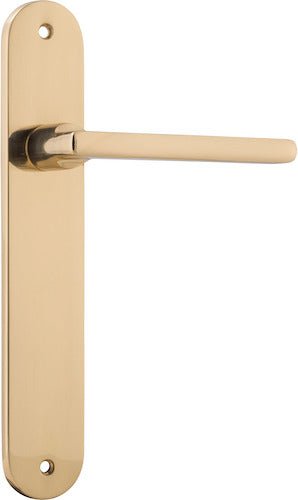 Baltimore Lever - Oval Backplate - Ella Grace - Iver - Polished Brass - Door Levers