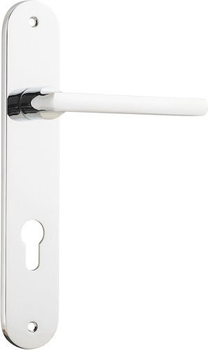 Baltimore Lever - Oval Backplate - Ella Grace - Iver - Polished Chrome - Door Levers