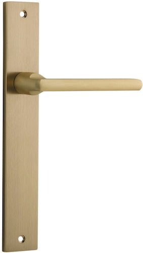 Baltimore Lever - Rectangular Backplate - Ella Grace - Iver - Brushed Brass - Door Levers