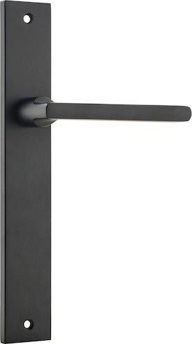 Baltimore Lever - Rectangular Backplate - Ella Grace - Iver - Matt Black - Door Levers