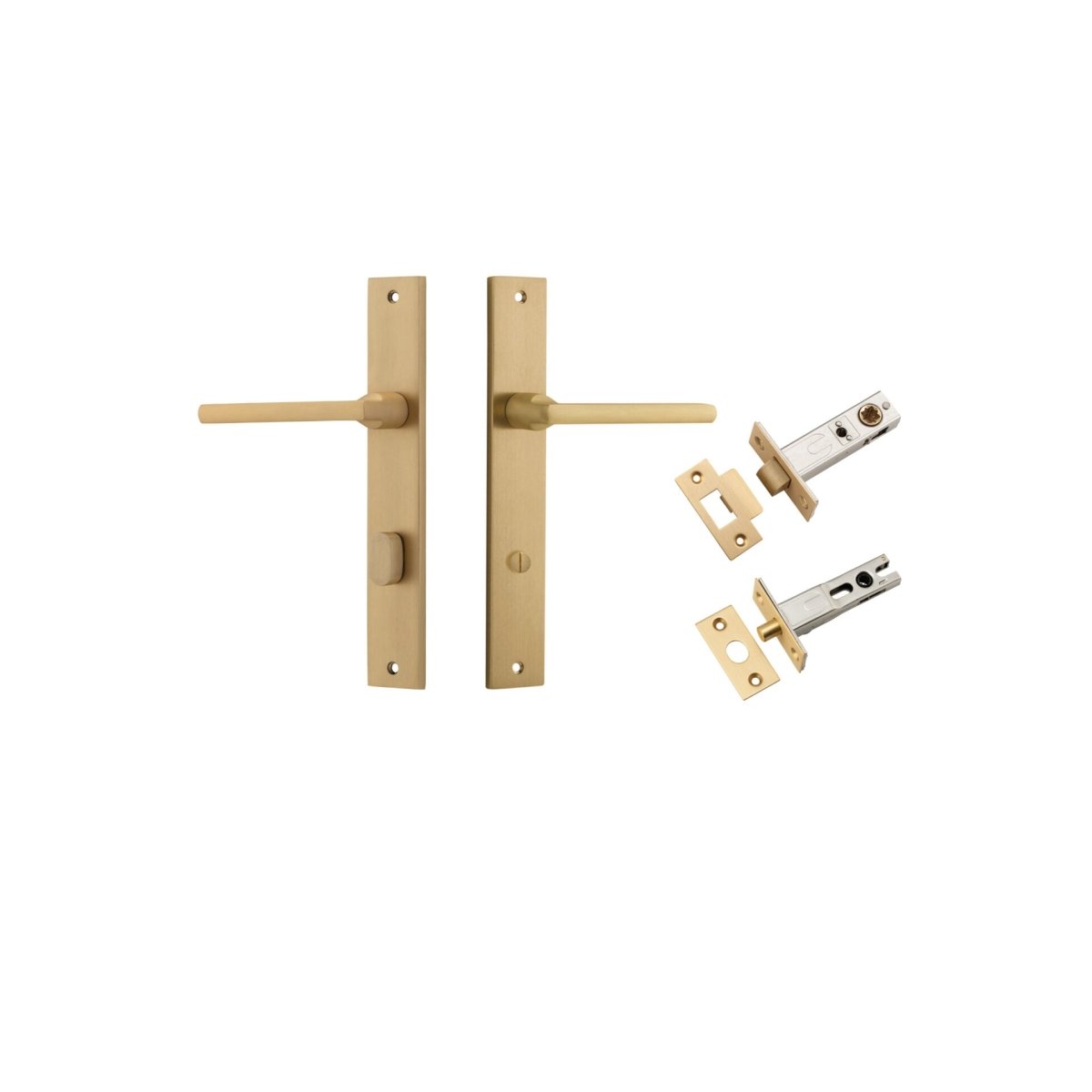 Baltimore Lever - Rectangular Backplate - Ella Grace - Iver - Brushed Brass - Door Levers