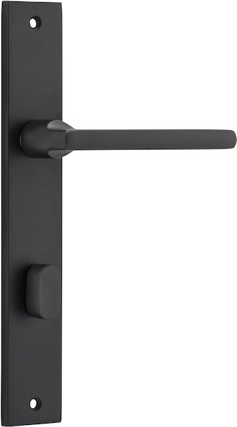 Baltimore Lever - Rectangular Backplate - Ella Grace - Iver - Matt Black - Door Levers