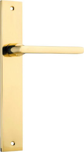 Baltimore Lever - Rectangular Backplate - Ella Grace - Iver - Polished Brass - Door Levers