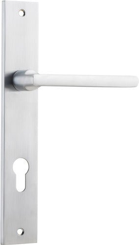 Baltimore Lever - Rectangular Backplate - Ella Grace - Iver - Brushed Chrome - Door Levers