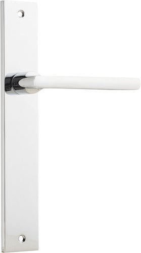 Baltimore Lever - Rectangular Backplate - Ella Grace - Iver - Polished Chrome - Door Levers