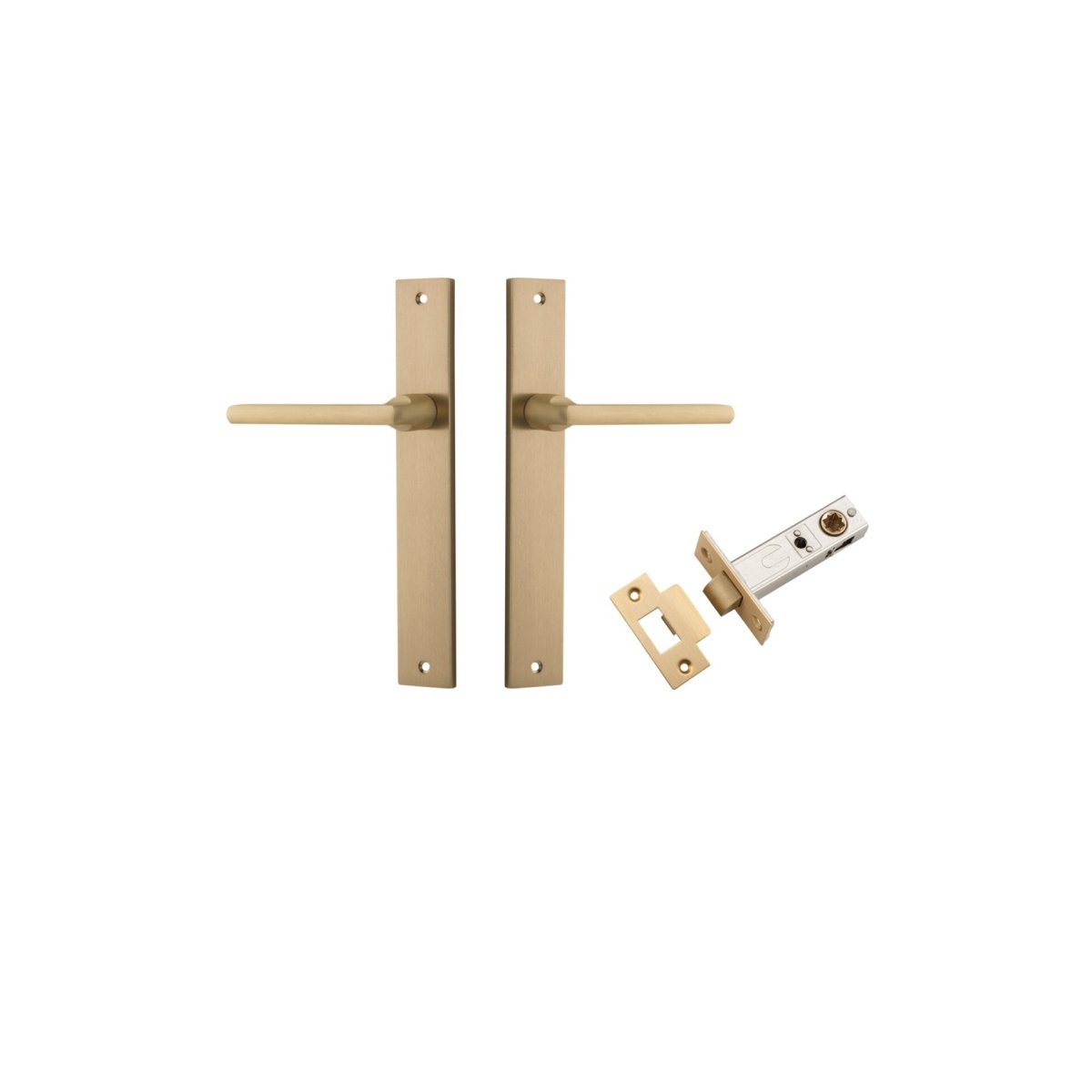 Baltimore Lever - Rectangular Backplate - Ella Grace - Iver - Brushed Brass - Door Levers