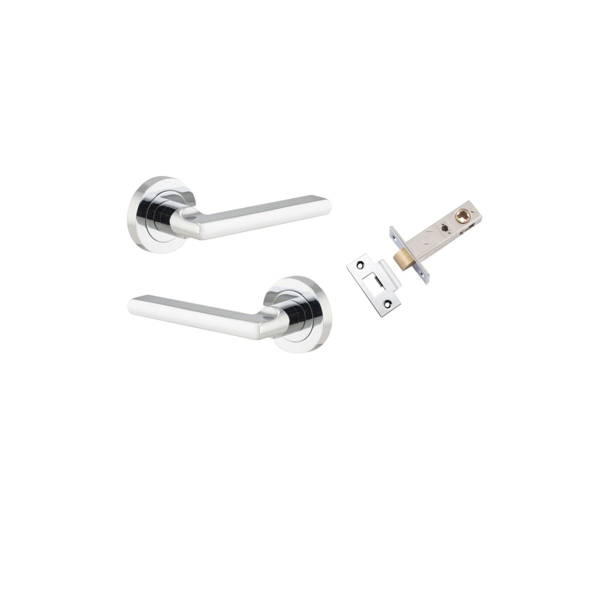 Baltimore Lever - Round Rose - Ella Grace - Iver - Polished Chrome - Door Levers