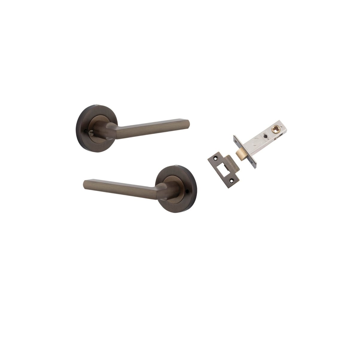 Baltimore Lever - Round Rose - Ella Grace - Iver - Signature Brass - Door Levers