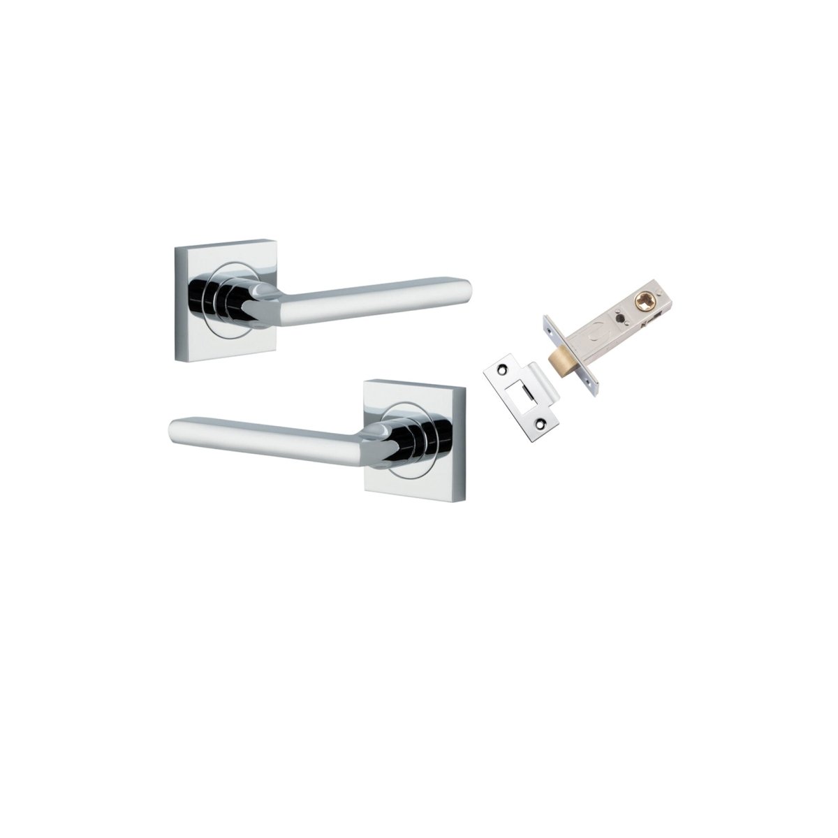 Baltimore Lever - Square Rose - Ella Grace - Iver - Polished Chrome - Door Levers