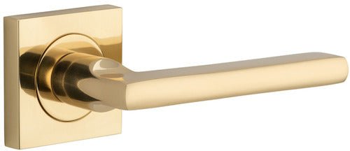 Baltimore Lever - Square Rose - Ella Grace - Iver - Signature Brass - Door Levers