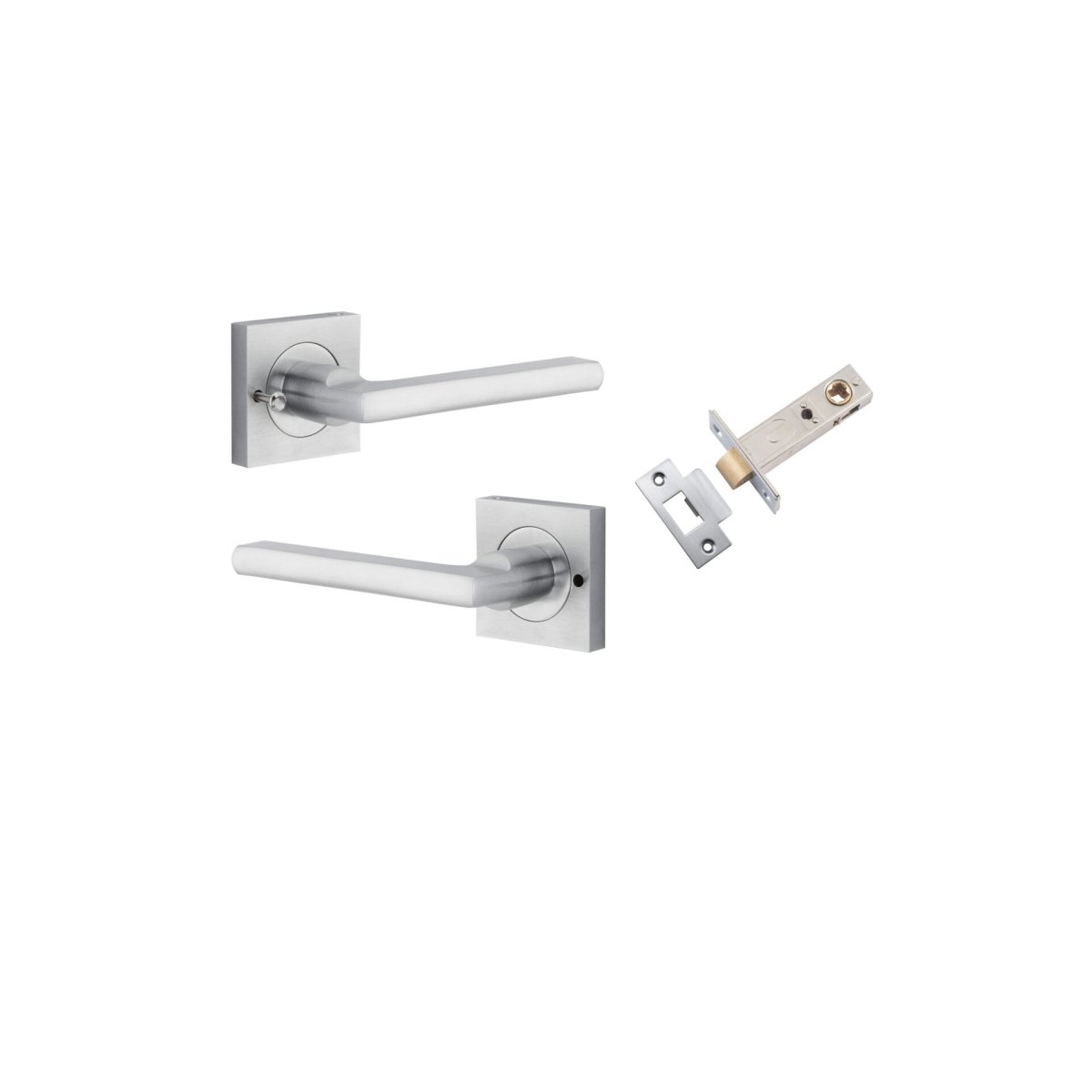 Baltimore Lever - Square Rose - Ella Grace - Iver - Brushed Chrome - Door Levers