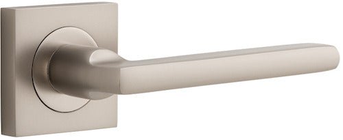 Baltimore Lever - Square Rose - Ella Grace - Iver - Satin Nickel - Door Levers