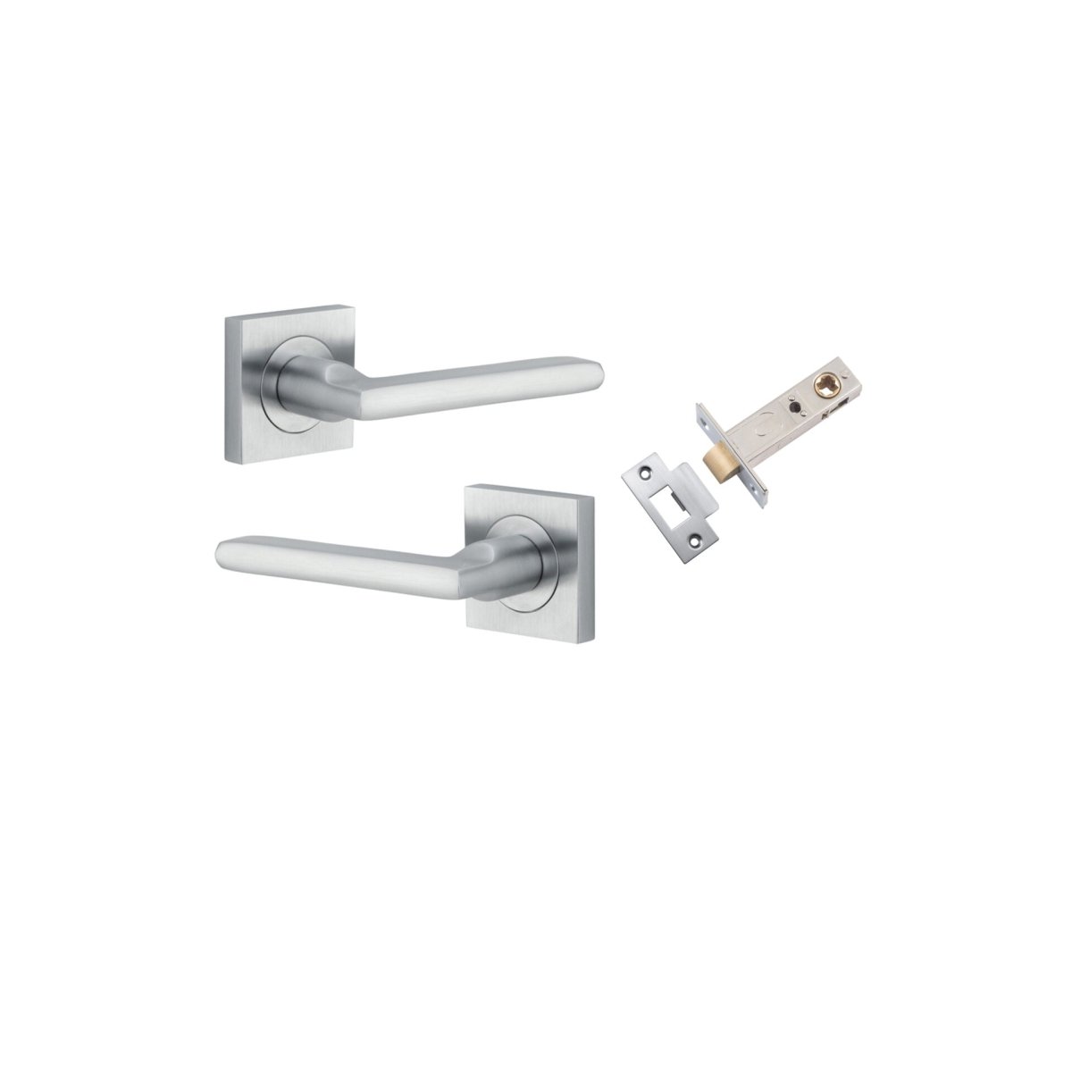 Baltimore Lever - Square Rose - Ella Grace - Iver - Brushed Chrome - Door Levers