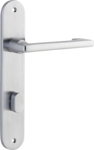 Baltimore Return Lever - Oval Backplate DDA - Ella Grace - Iver - Brushed Chrome - Door Levers