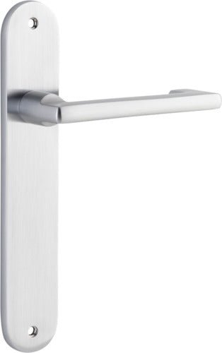 Baltimore Return Lever - Oval Backplate DDA - Ella Grace - Iver - Brushed Chrome - Door Levers