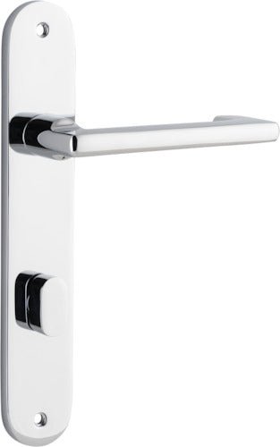 Baltimore Return Lever - Oval Backplate DDA - Ella Grace - Iver - Polished Chrome - Door Levers