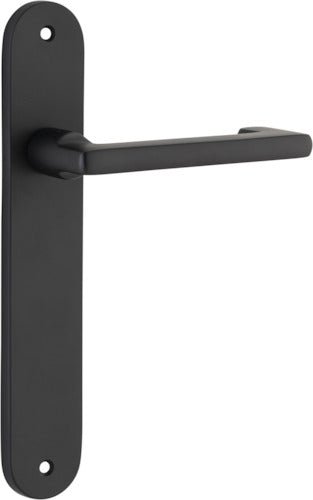 Baltimore Return Lever - Oval Backplate DDA - Ella Grace - Iver - Matt Black - Door Levers