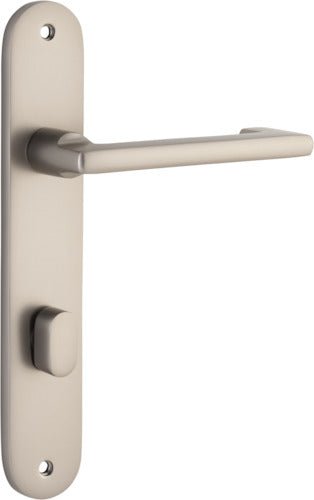 Baltimore Return Lever - Oval Backplate DDA - Ella Grace - Iver - Satin Nickel - Door Levers