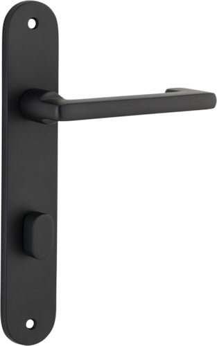 Baltimore Return Lever - Oval Backplate DDA - Ella Grace - Iver - Matt Black - Door Levers
