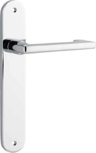 Baltimore Return Lever - Oval Backplate DDA - Ella Grace - Iver - Polished Chrome - Door Levers