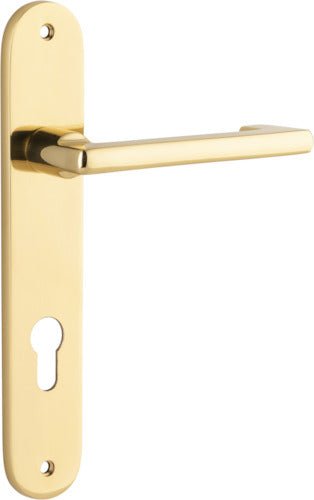 Baltimore Return Lever - Oval Backplate DDA - Ella Grace - Iver - Polished Brass - Door Levers