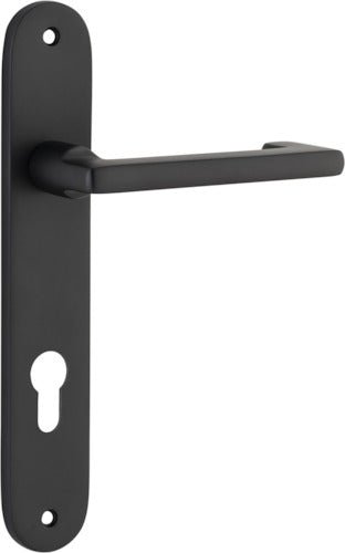 Baltimore Return Lever - Oval Backplate DDA - Ella Grace - Iver - Matt Black - Door Levers