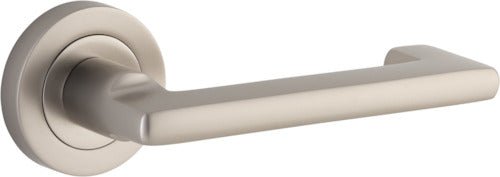 Baltimore Return Lever - Round Rose DDA - Ella Grace - Iver - Satin Nickel - Door Levers