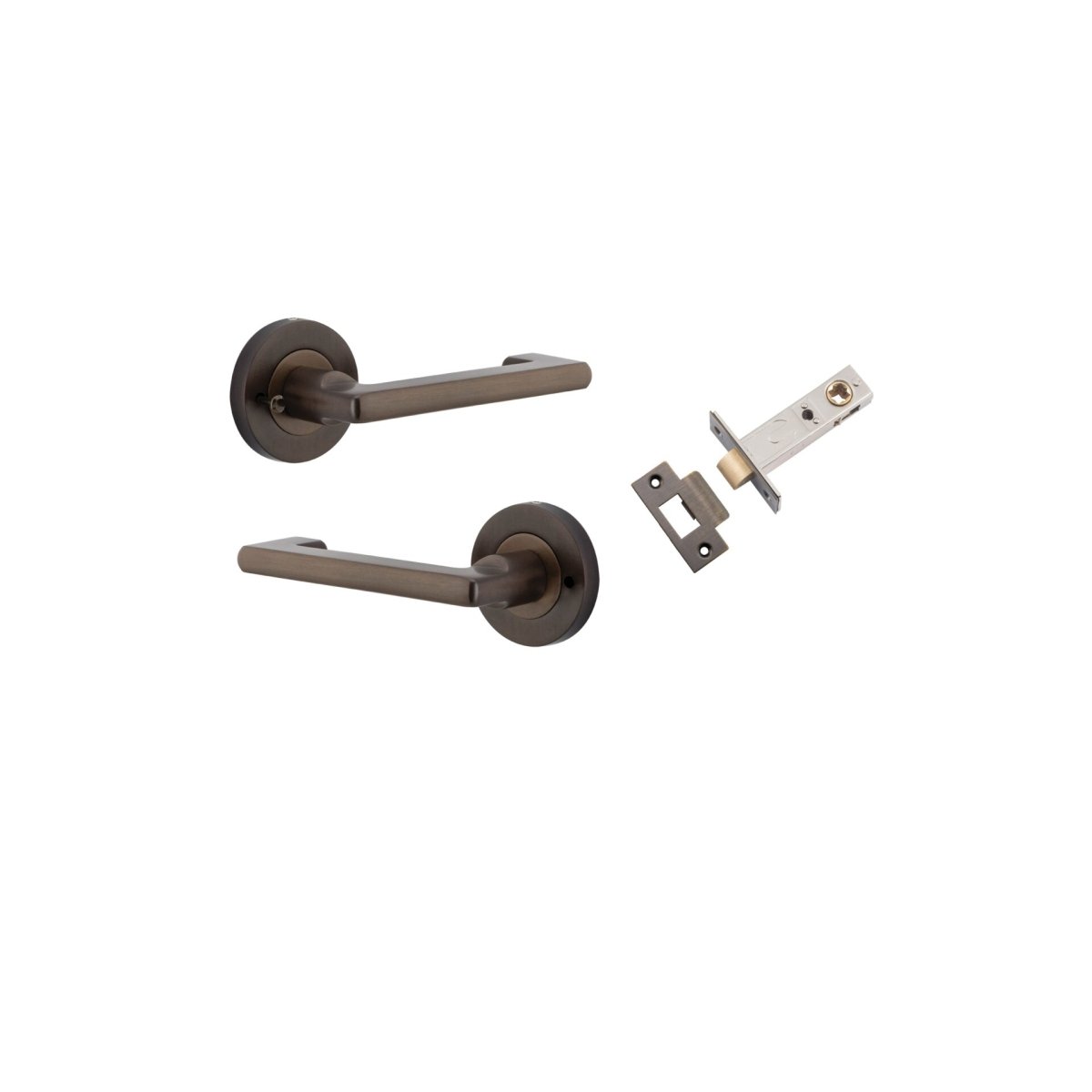 Baltimore Return Lever - Round Rose DDA - Ella Grace - Iver - Signature Brass - Door Levers