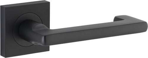 Baltimore Return Lever - Square Rose DDA - Ella Grace - Iver - Matt Black - Door Levers
