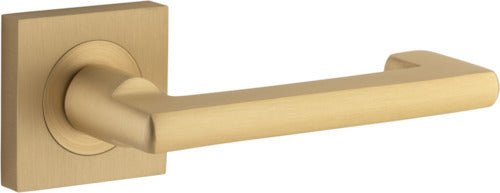 Baltimore Return Lever - Square Rose DDA - Ella Grace - Iver - Brushed Brass - Door Levers