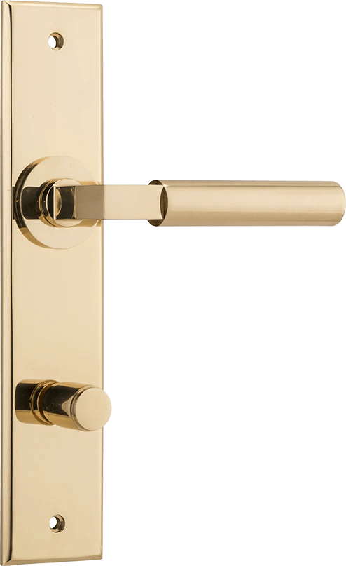 Berlin Lever - Chamfered Backplate - Ella Grace - Iver - Polished Brass - Door Levers