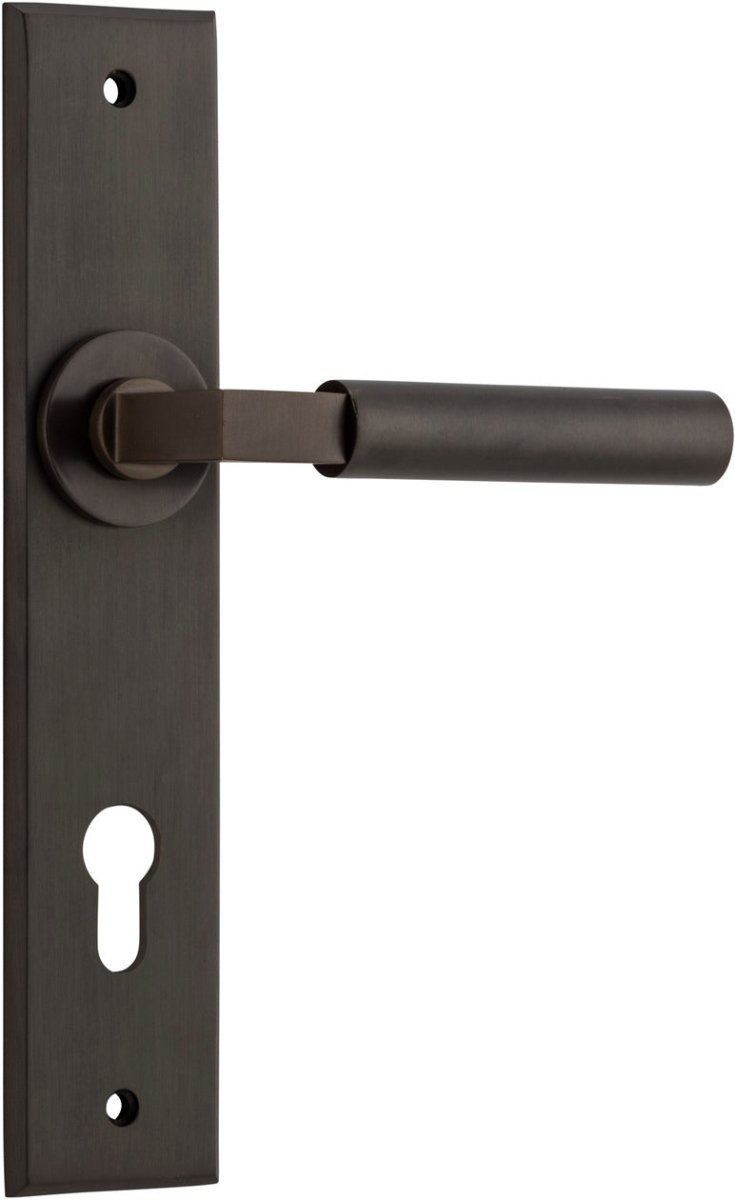 Berlin Lever - Chamfered Backplate - Ella Grace - Iver - Satin Nickel - Door Levers