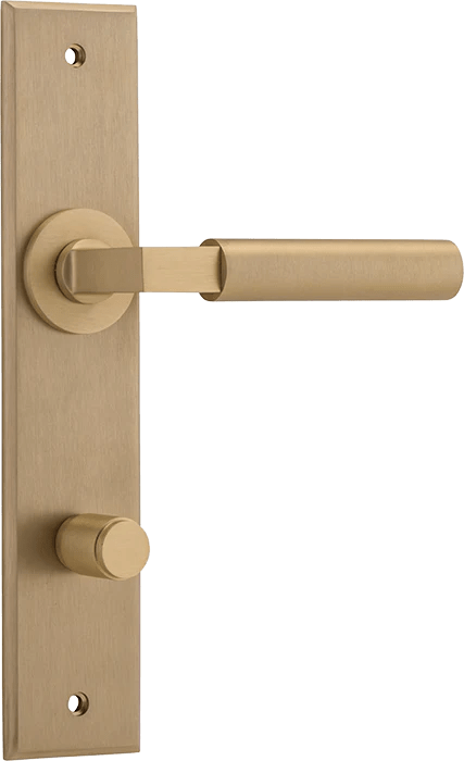 Berlin Lever - Chamfered Backplate - Ella Grace - Iver - Brushed Brass - Door Levers