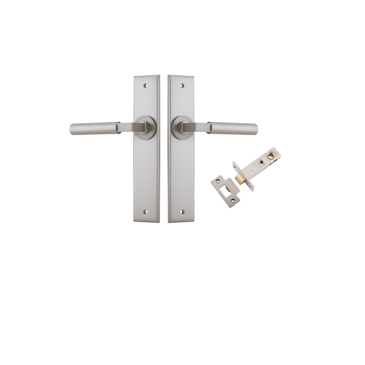 Berlin Lever - Chamfered Backplate - Ella Grace - Iver - Satin Nickel - Door Levers